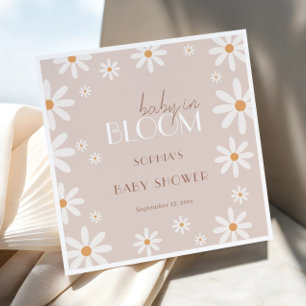Elegant Daisy Baby in Bloom Baby Shower Napkin