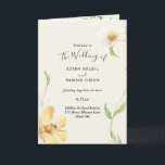 Elegant Daisy Folded Wedding Program Programme<br><div class="desc">This elegant daisy folded wedding program is perfect for your modern minimalist wedding. This design features black simple calligraphy with greenery, daisy, cosmos flowers and bees on a off white background to match your classic traditional wedding or minimalist boho wedding in the spring, summer, fall. Please feel free to reach...</div>