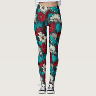 Elegant Daisy Inspired Gym Leggings