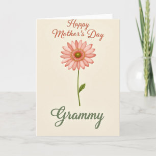 Elegant Daisy Mothers Day Card