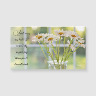 Elegant Daisy Photography Joy Inspirational Magnet