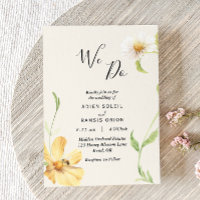 Elegant Daisy We Do Wedding Invitation