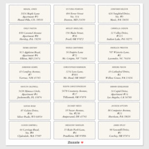 Elegant Daisy Wedding Guest Address Labels