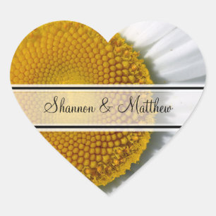 Elegant Daisy Wedding Stickers