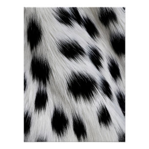 Elegant Dalmatian Faux Fur Pattern Poster