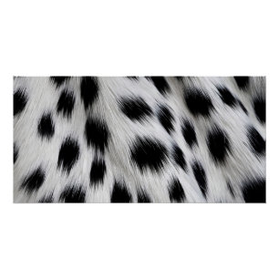 Elegant Dalmatian Faux Fur Pattern Poster