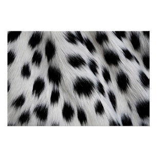 Elegant Dalmatian Faux Fur Pattern Poster