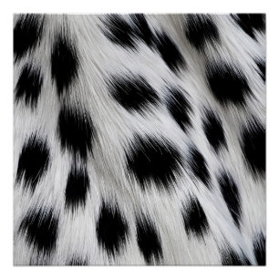 Elegant Dalmatian Faux Fur Pattern Poster