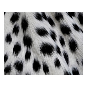 Elegant Dalmatian Faux Fur Pattern Poster