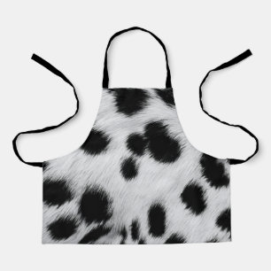Elegant Dalmatian Faux Fur Pattern Poster Apron