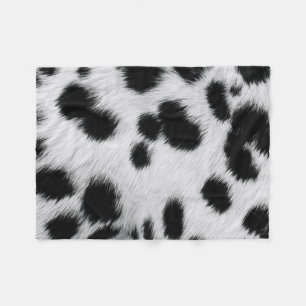 Elegant Dalmatian Faux Fur Pattern Poster Fleece Blanket