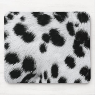Elegant Dalmatian Faux Fur Pattern Poster Mouse Mat