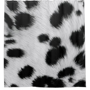 Elegant Dalmatian Faux Fur Pattern Poster Shower Curtain