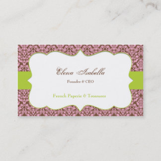 Elegant Damask Business Card