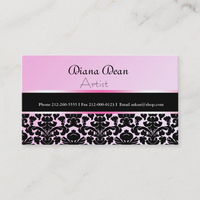 ELEGANT DAMASK BUSINESS CARD (Front)