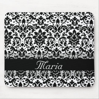Elegant damask calligraphy design mouse mat