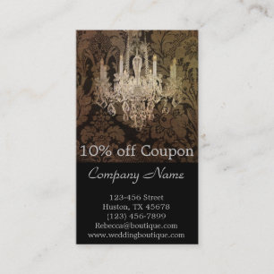 elegant damask chandelier Interior Designer Discount Card