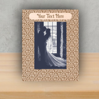 Elegant Damask Design Etched Scrolls on black Frames