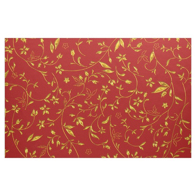 Elegant Damask Fabric Red (Fat Quarter)