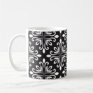 Elegant Damask: Floral Art Deco Coffee Mug