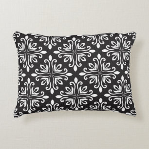 Elegant Damask: Floral Art Deco Decorative Cushion