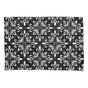Elegant Damask: Floral Art Deco Pillowcase