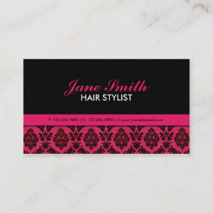 Elegant Damask Floral Modern Professional Stylish Business Card