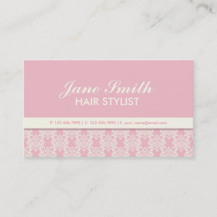 Elegant Damask Floral Modern Professional Stylish Business Card
