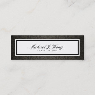 Elegant Damask Graduation Announcement Name Cards
