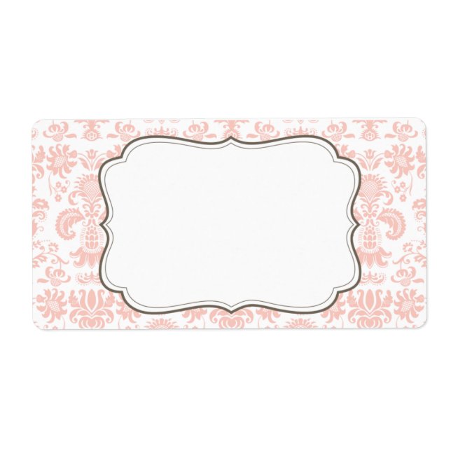 Elegant Damask Label (Front)