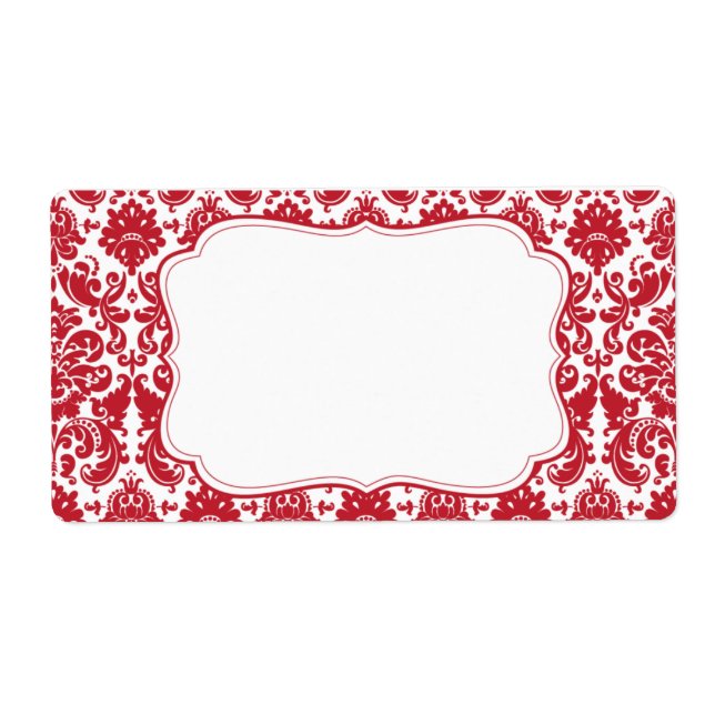 Elegant Damask Label (Front)