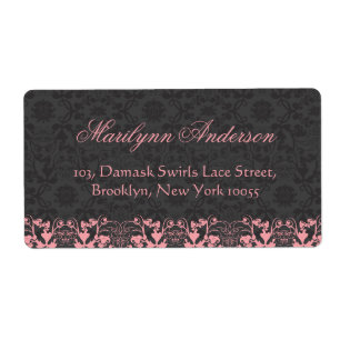 Elegant Damask Lace Floral Vintage Wedding Address
