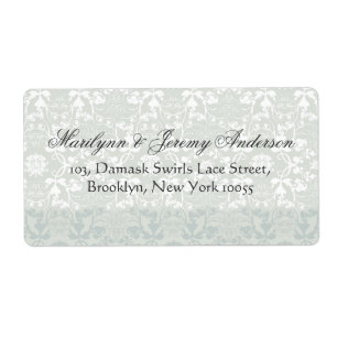 Elegant Damask Lace Floral Vintage Wedding Address