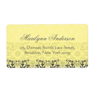 Elegant Damask Lace Floral Vintage Wedding Address