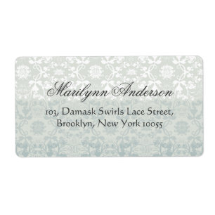 Elegant Damask Lace Floral Vintage Wedding Address