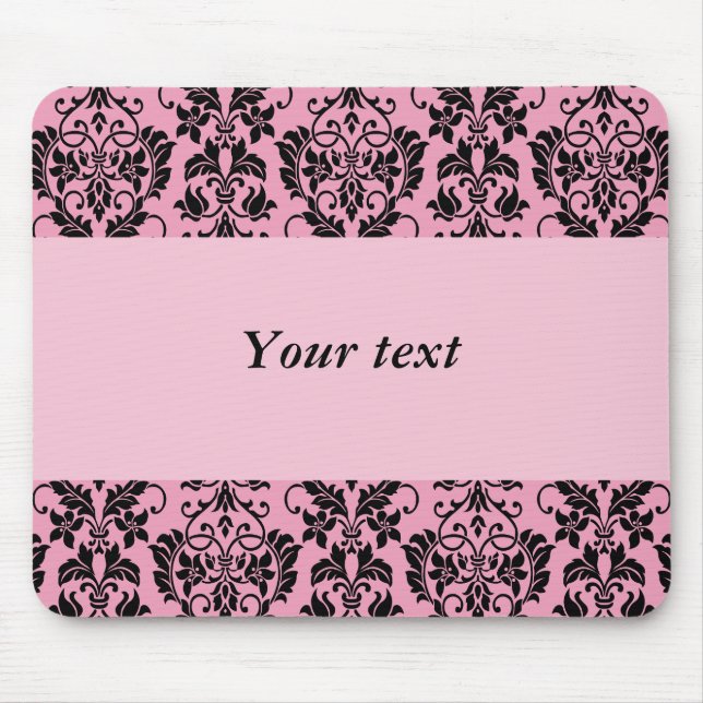 Elegant damask Mousepad (Front)