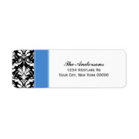 Elegant Damask Pattern Address Labels
