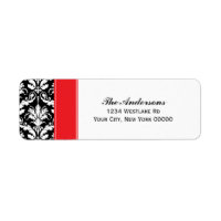 Elegant Damask Pattern Address Labels