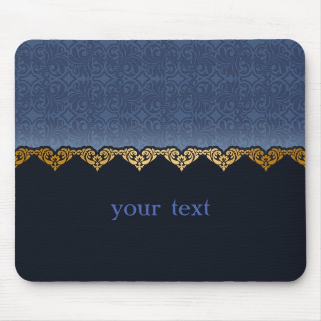 Elegant Damask Pattern Mouse Mat (Front)