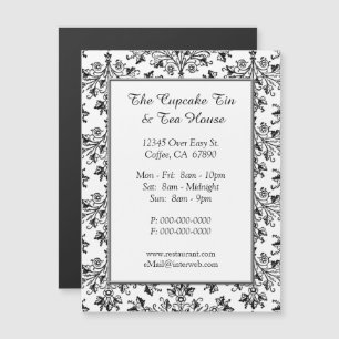Elegant Damask Pattern Restaurant Custom Card