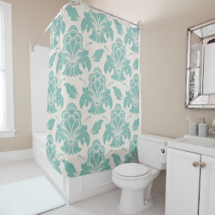 Elegant Damask Pattern Shower Curtain
