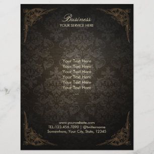 Elegant Damask Pattern Vintage Brochures