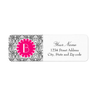 Elegant Damask Pattern with Monogram