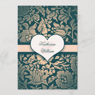 elegant damask rehearsal dinner invitations