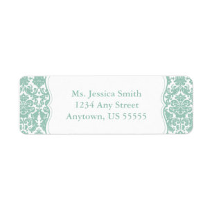 Elegant Damask Return Address Label
