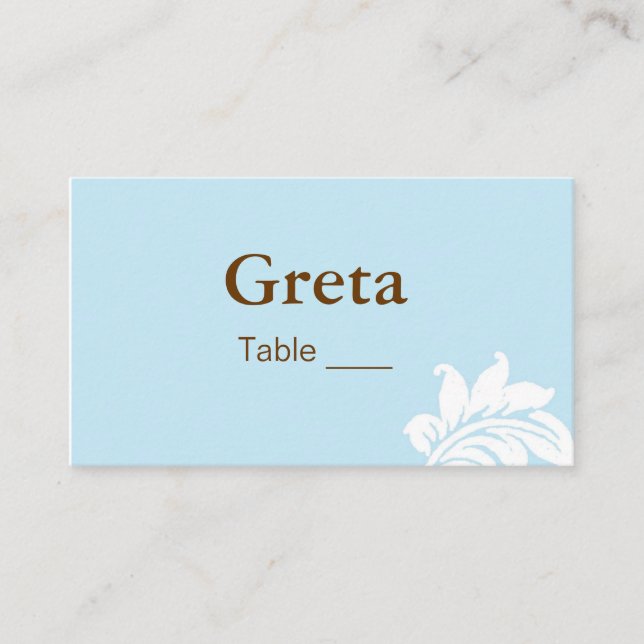 Elegant Damask Table Place Card Holders (Front)