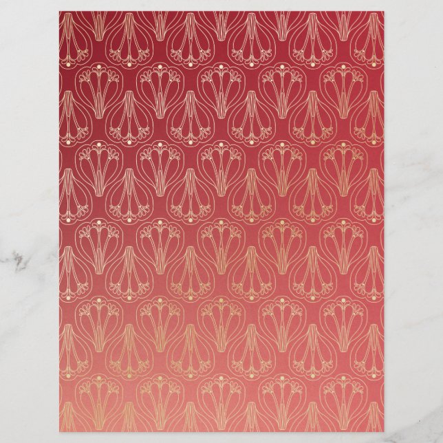Elegant Damask Texture Scrapbook Paper (Front)