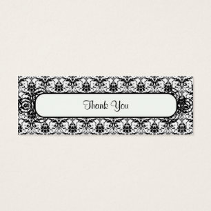 Elegant Damask Thank You Favour Tag
