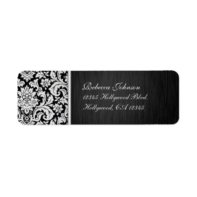 Elegant Damask Vintage Black and White (Front)
