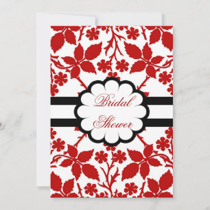 elegant damask vintage floral bridal shower invite